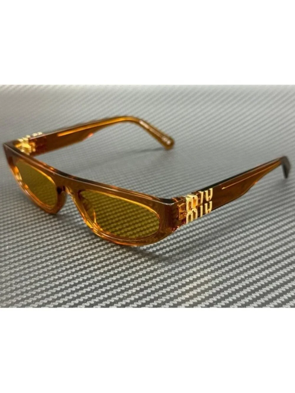 New Miu Miu Women Caramel Transparent Sunglasses 56-19-140